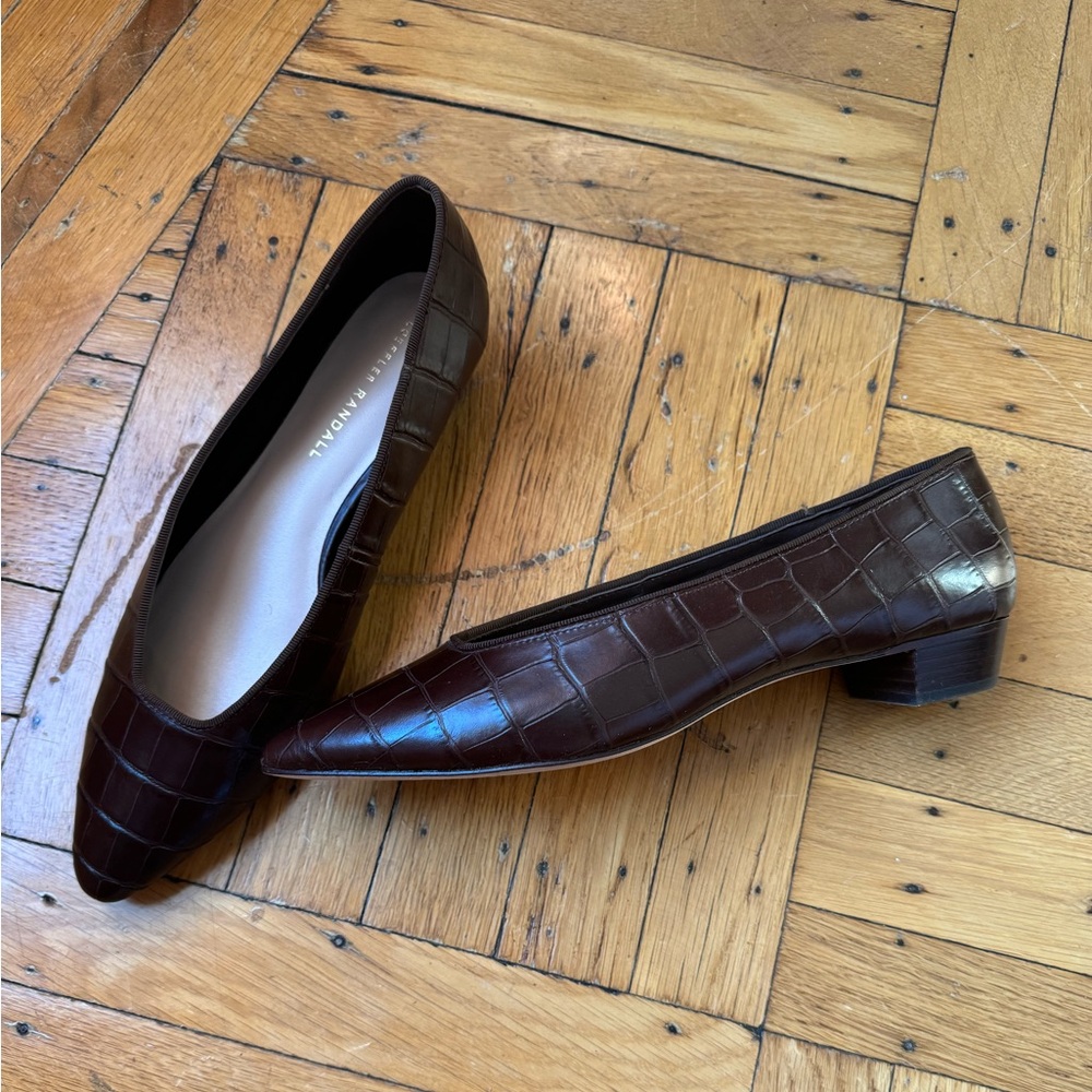 Loeffler Randall dark brown Simone flats